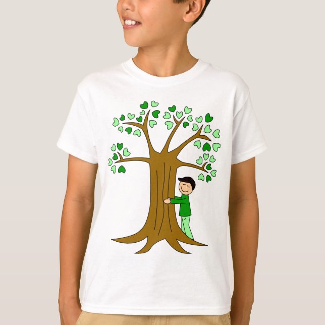 T-shirt Conception mignonne de Hugger d'arbre (Devant)