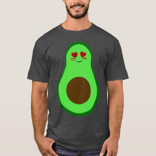 T-shirt Conception mignonne d'un avocat aux yeux de coeur 