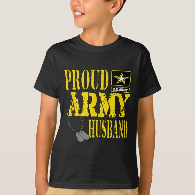 T-shirt Conception militaire mari fier de l'armée masculin (Devant)