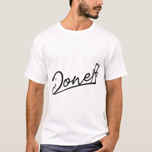 T-shirt Conception minimale de remise de diplôme terminée