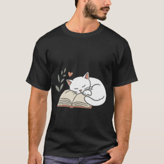T-shirt Conception Minimaliste de Chat Mignon Amateur de L