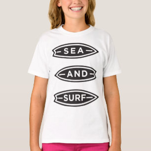 T-shirt Conception minimaliste de la mer et du Surf - océa