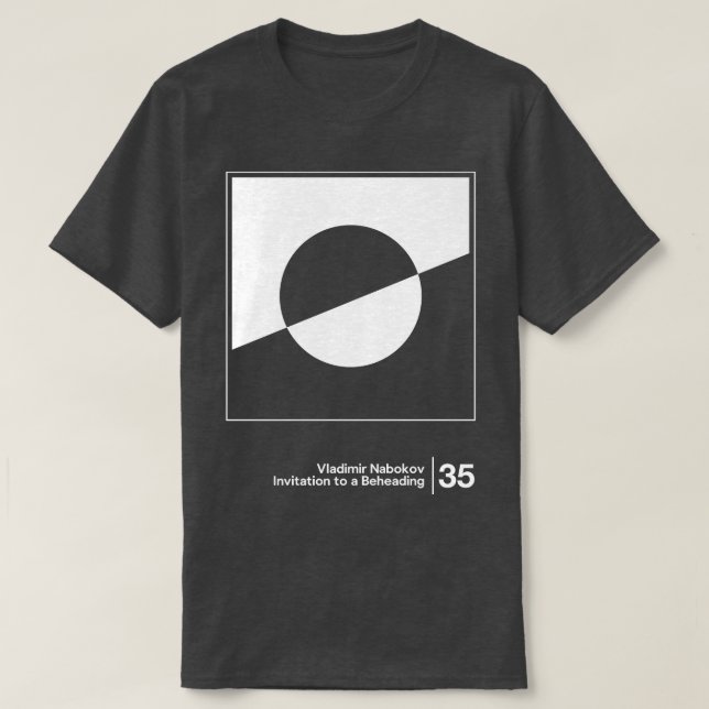 T-shirt Conception minimaliste de Vladimir Nabokov (Design devant)