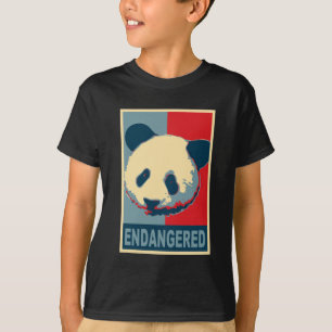 T-shirt Conception mise en danger d'art de bruit de panda