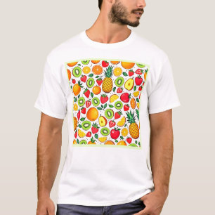 T-shirt Conception Motif de fruits colorés