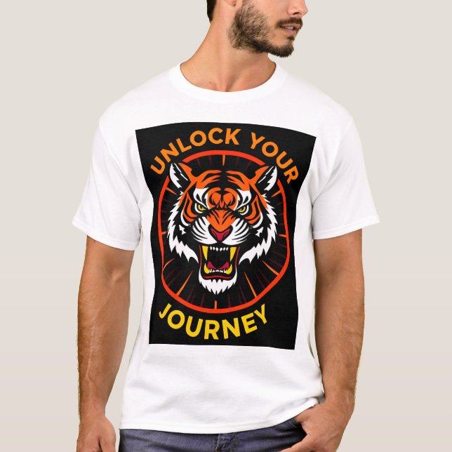 T-shirt Conception Motivationnelle Tigre Féroce – Force Pu (Devant)
