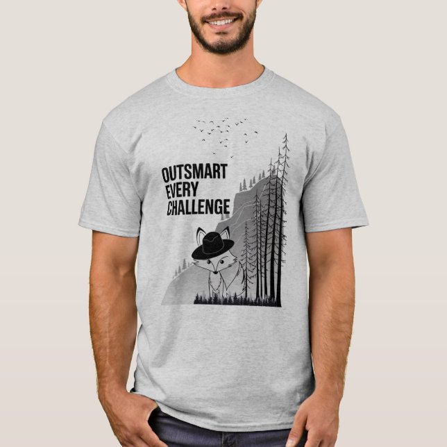 T-shirt Conception Motivative Clever Fox (Devant)