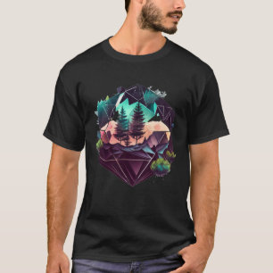 T-shirt Conception naturelle géométrique pour camping ou r