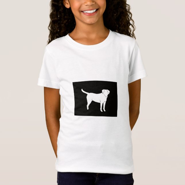 T-Shirt Conception noire de chemise de Labrador (Devant)