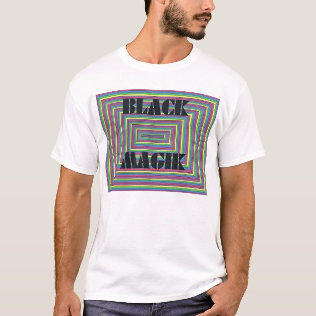 T-shirt Conception noire de chemise de Magik de GuitarCAD (Devant)