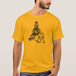 T-shirt Conception occidentale de croquis de cheval de