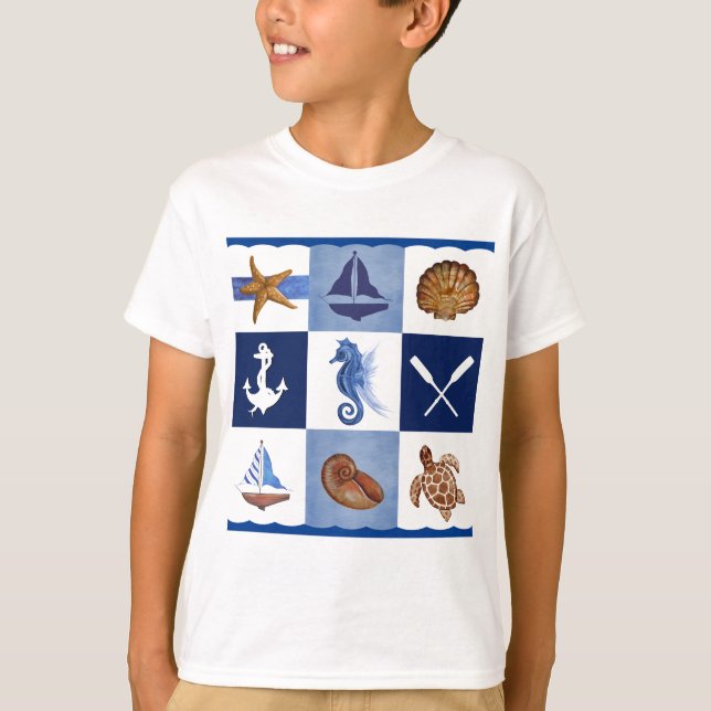 T-shirt Conception océanique marine (Devant)