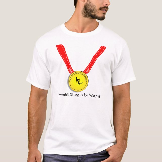 T-shirt Conception olympique drôle de ski alpin (Devant)
