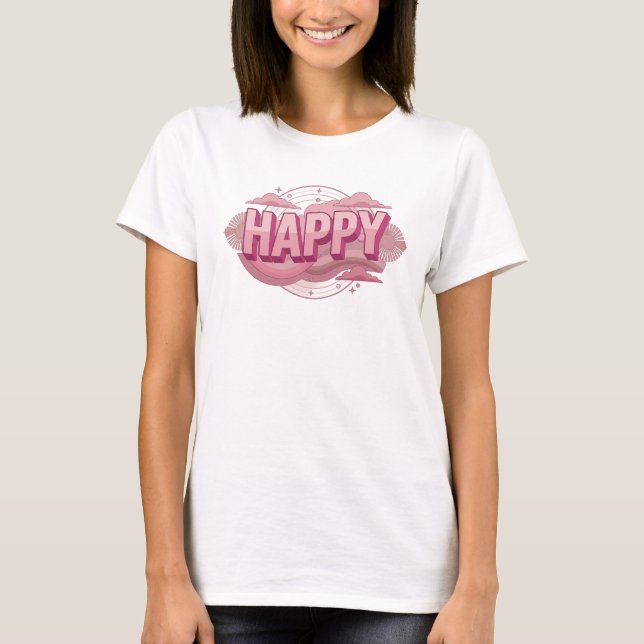 T-shirt Conception originale artistique HAPPY 2D (Devant)