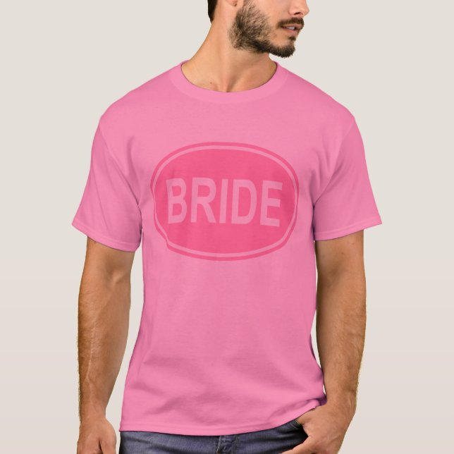 T-shirt Conception ovale de mariée en rose (Devant)