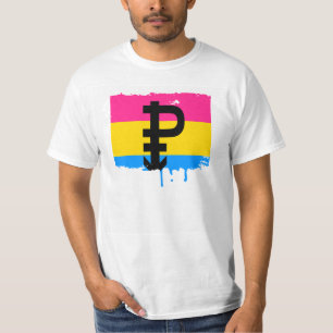 T-SHIRT CONCEPTION PANSEXUAL DE RAYURES DE DRAPEAU DE