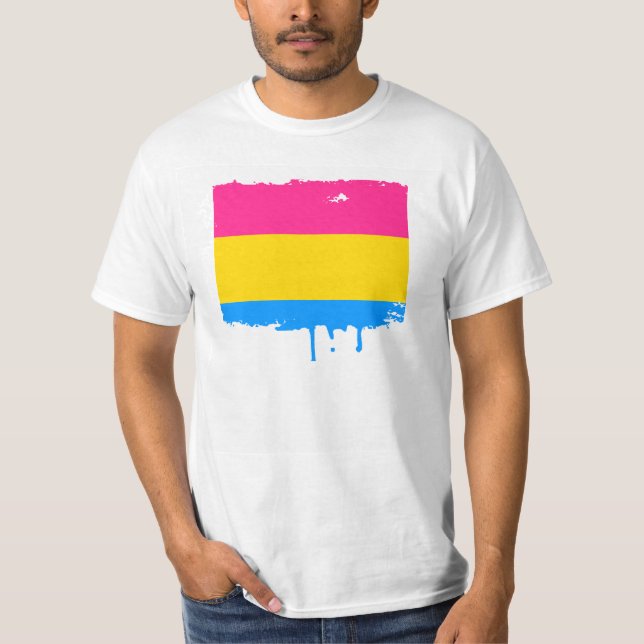 T-SHIRT CONCEPTION PANSEXUAL DE RAYURES DE FIERTÉ (Devant)