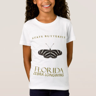 T-Shirt Conception Papillon de Floride Zèbre Longue Aile