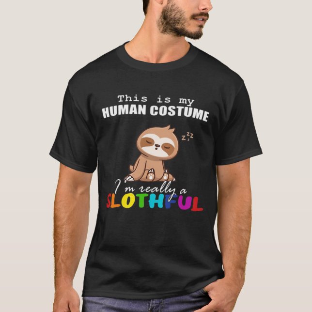 T-shirt Conception paresseuse d'Halloween, c'est mon costu (Devant)