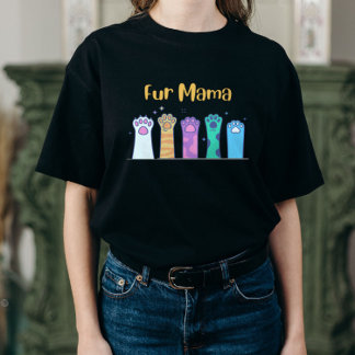 T-shirt Conception Paw Cute Fur Mama