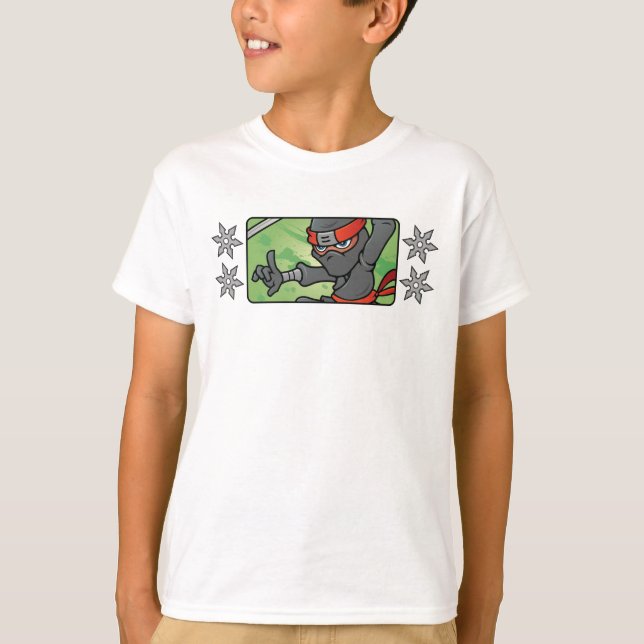 T-shirt Conception personnalisable de Ninja et d'étoiles (Devant)
