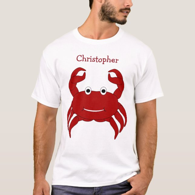 T-shirt Conception personnalisée de crabe (Devant)