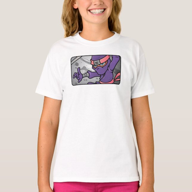 T-shirt Conception personnalisée de Ninja pourpre (Devant)