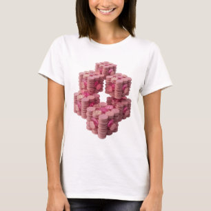 T-shirt Conception personnalisée de pièces PINK argentées 
