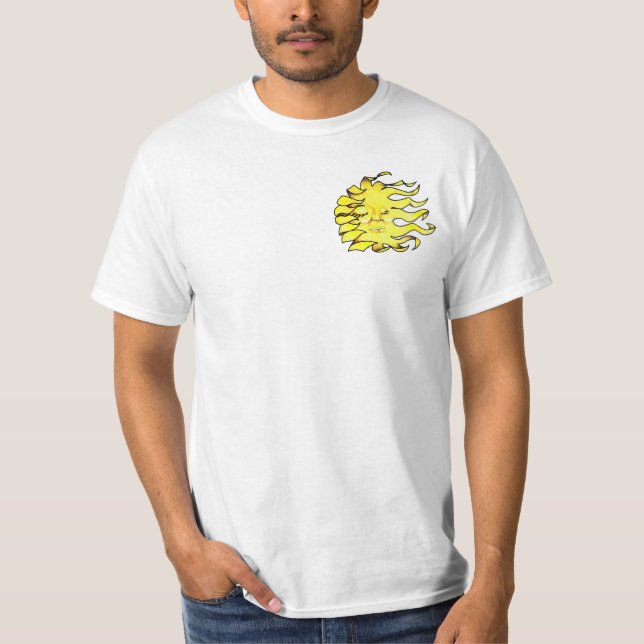 T-shirt Conception personnalisée du soleil tatouage (Devant)