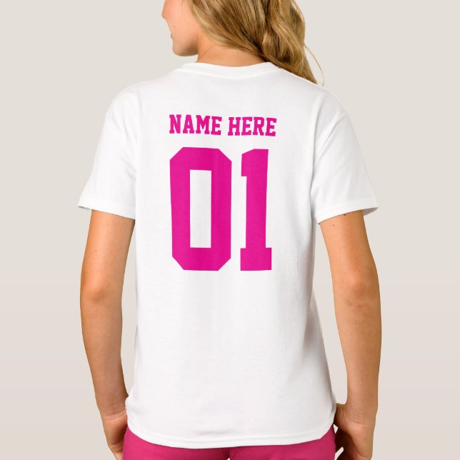 T-shirt Conception personnalisée Équipe de filles Numéro (Dos)