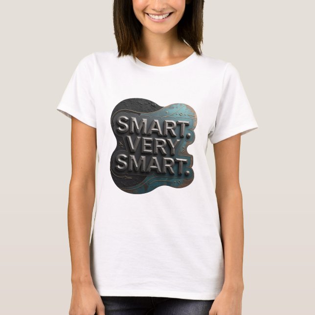T-shirt Conception personnalisée Silver SMART VERY SMART (Devant)