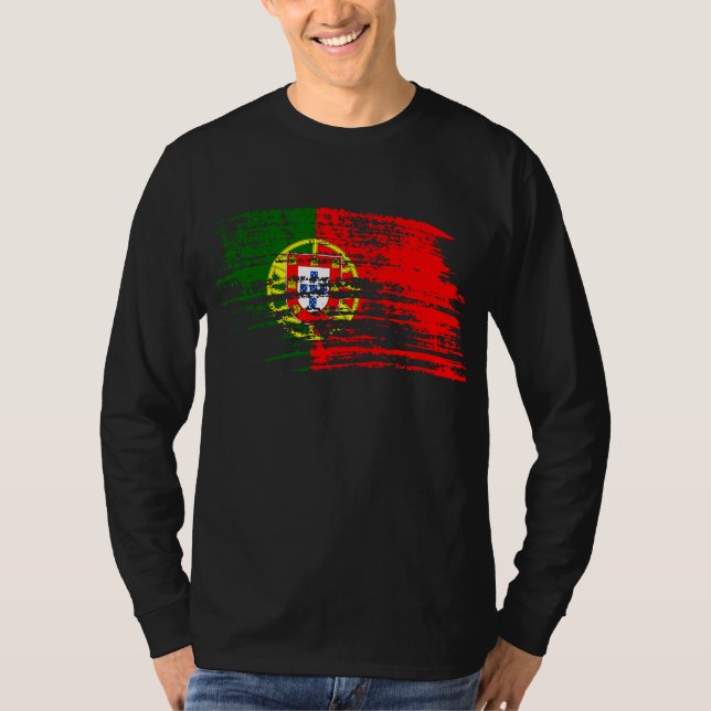 T-shirt Conception portugaise fraîche de drapeau (Devant)