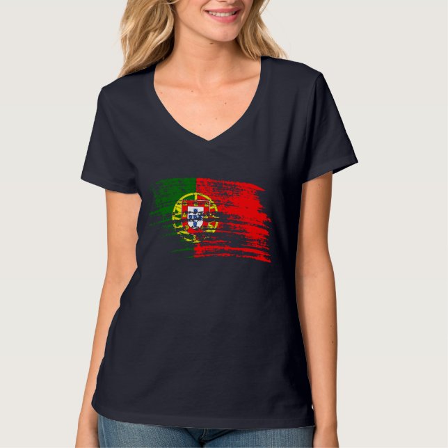 T-shirt Conception portugaise fraîche de drapeau (Devant)