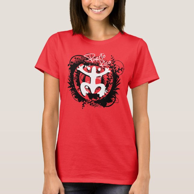 T-shirt Conception précieuse du coqui taino. (Devant)