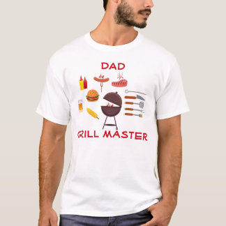 T-shirt Conception principale de barbecue de gril