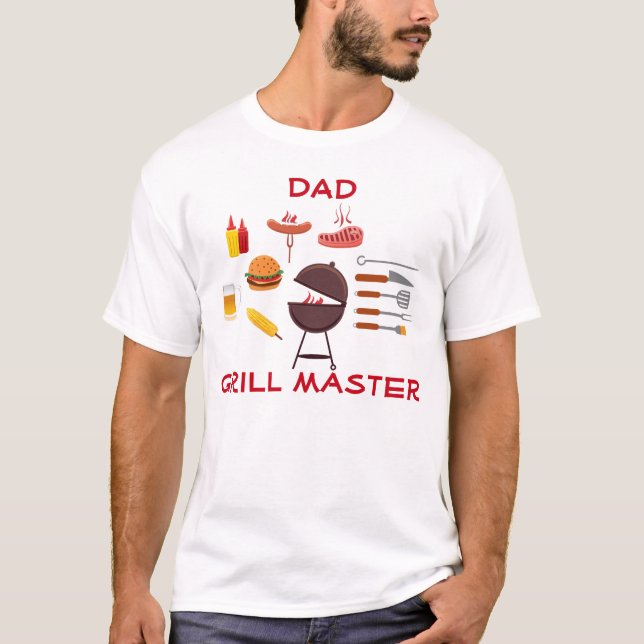 T-shirt Conception principale de barbecue de gril (Devant)