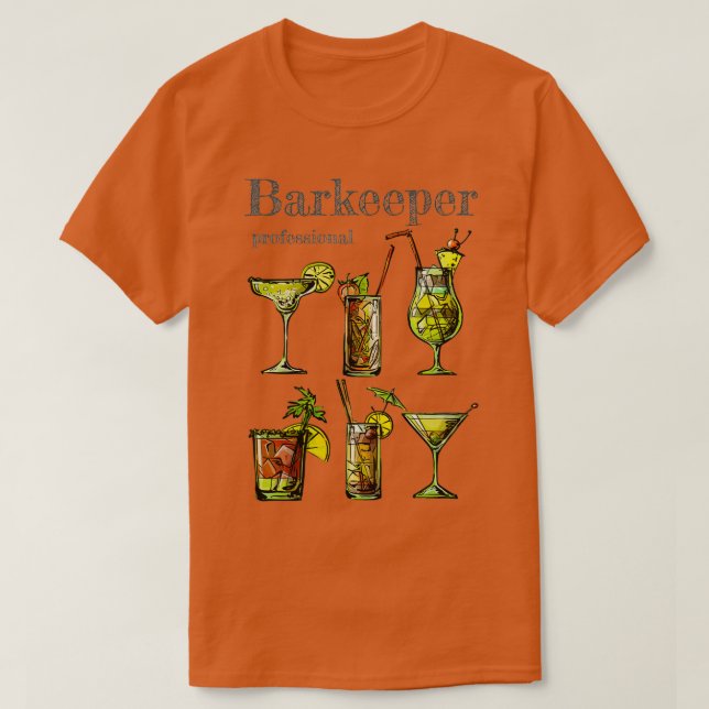T-shirt Conception professionnelle du barman (Design devant)