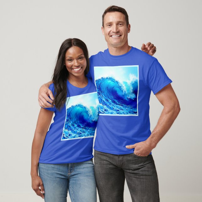 T-shirt Conception puissante des ondes océaniques (Unisexe)