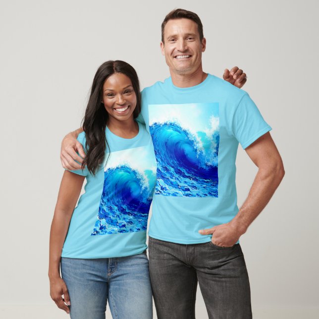 T-shirt Conception puissante des ondes océaniques (Unisexe)