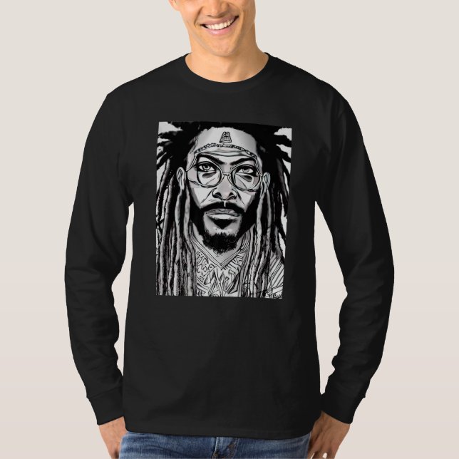 T-shirt Conception Rastaman Reggae Dub Jah Rasta Premium_3 (Devant)