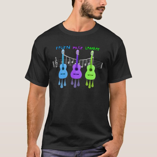 T-shirt Conception retirée de guitares du professeur de (Devant)
