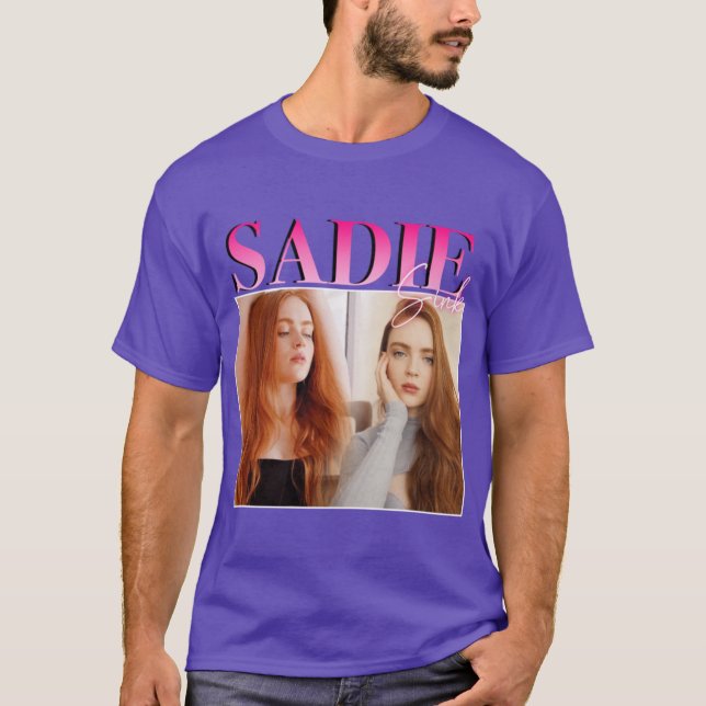 T-shirt Conception Rétro des Années 90 de Sadie Sink (Devant)