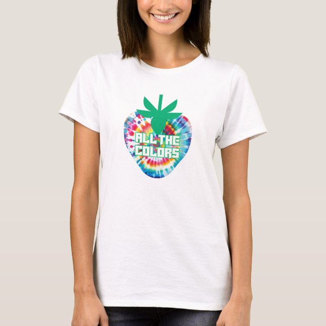 T-shirt Conception Rétro d'Été Tie-Dye (Devant)