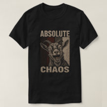 Conception rétro drôle de chèvre hurlante de chaos