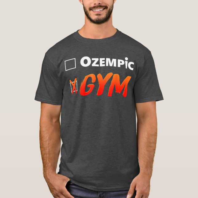 T-shirt Conception rétro drôle de salle de sport Ozempic (Devant)