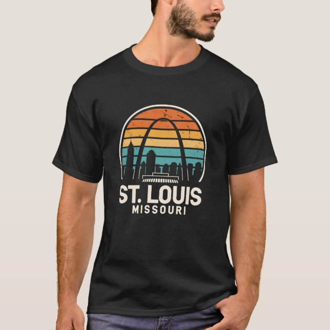 T-shirt Conception Rétro du coucher de soleil de la Porte  (Devant)