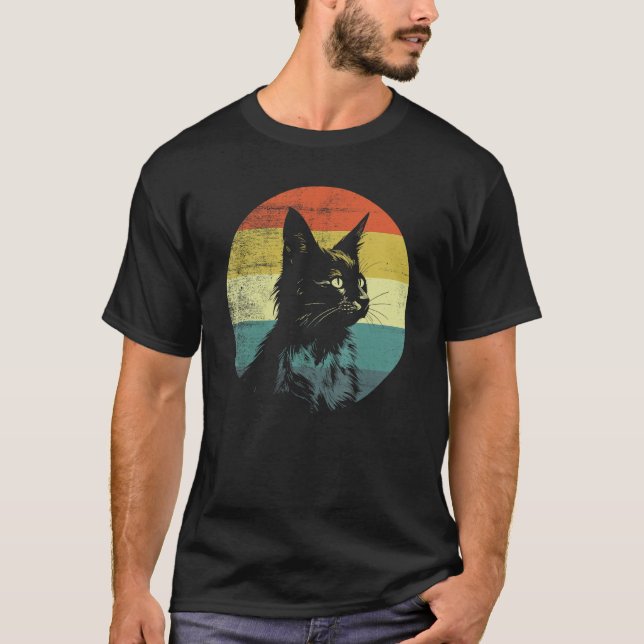 T-shirt Conception Rétro Vintage de Chat Somali (Devant)