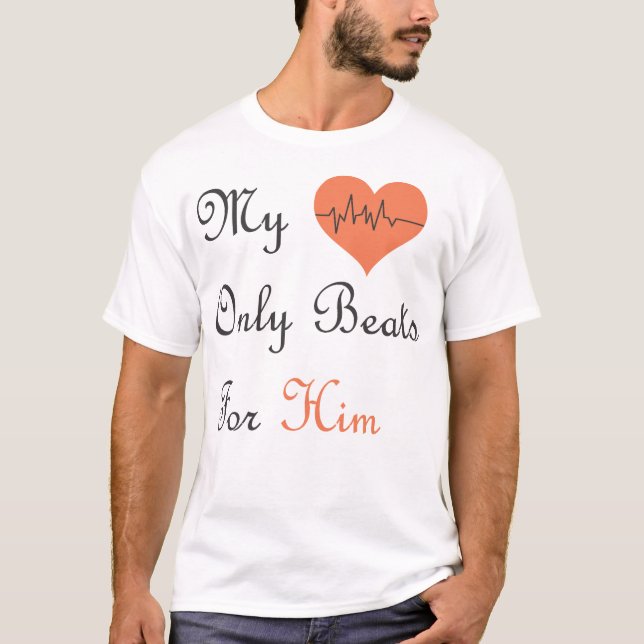 T-shirt Conception Romantique Amour & Cœur (Devant)