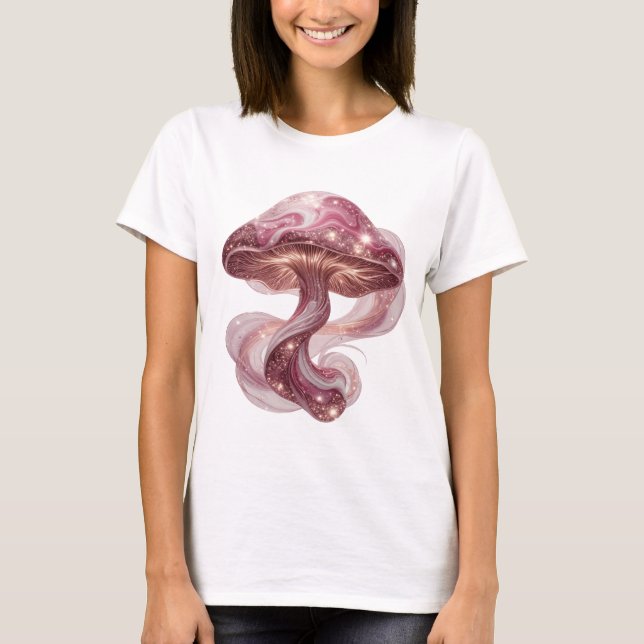 T-shirt Conception Rose Clair MAGICAL FUNGI (Devant)