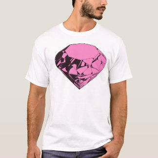 T-shirt Conception rose de Silkscreen de diamant